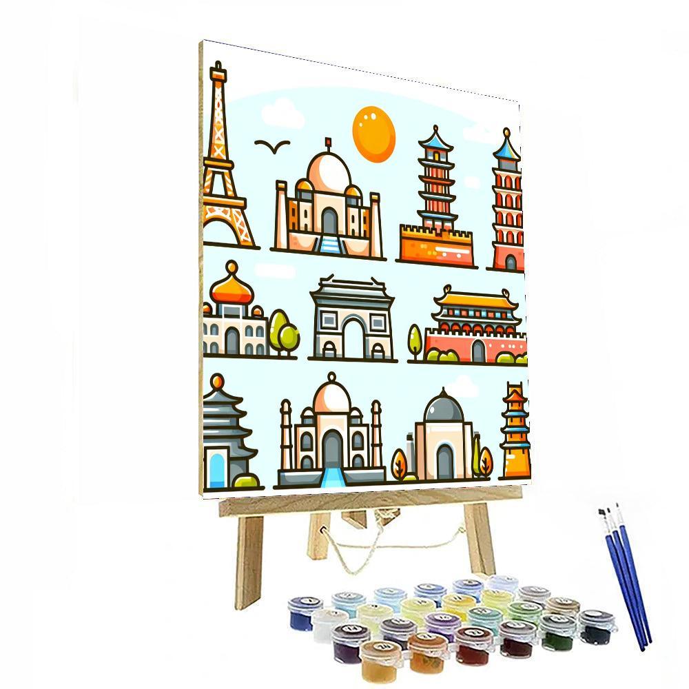 Around The World Adventure Paint By Numbers Art
