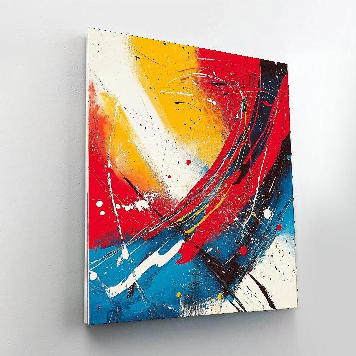 Jackson Pollock Inspired Vibrant Dreamscape  Painting By Numbers Kit