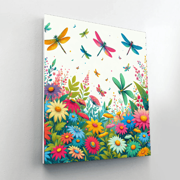 Enchanting Dragonfly Dance Painting By Numbers Kit