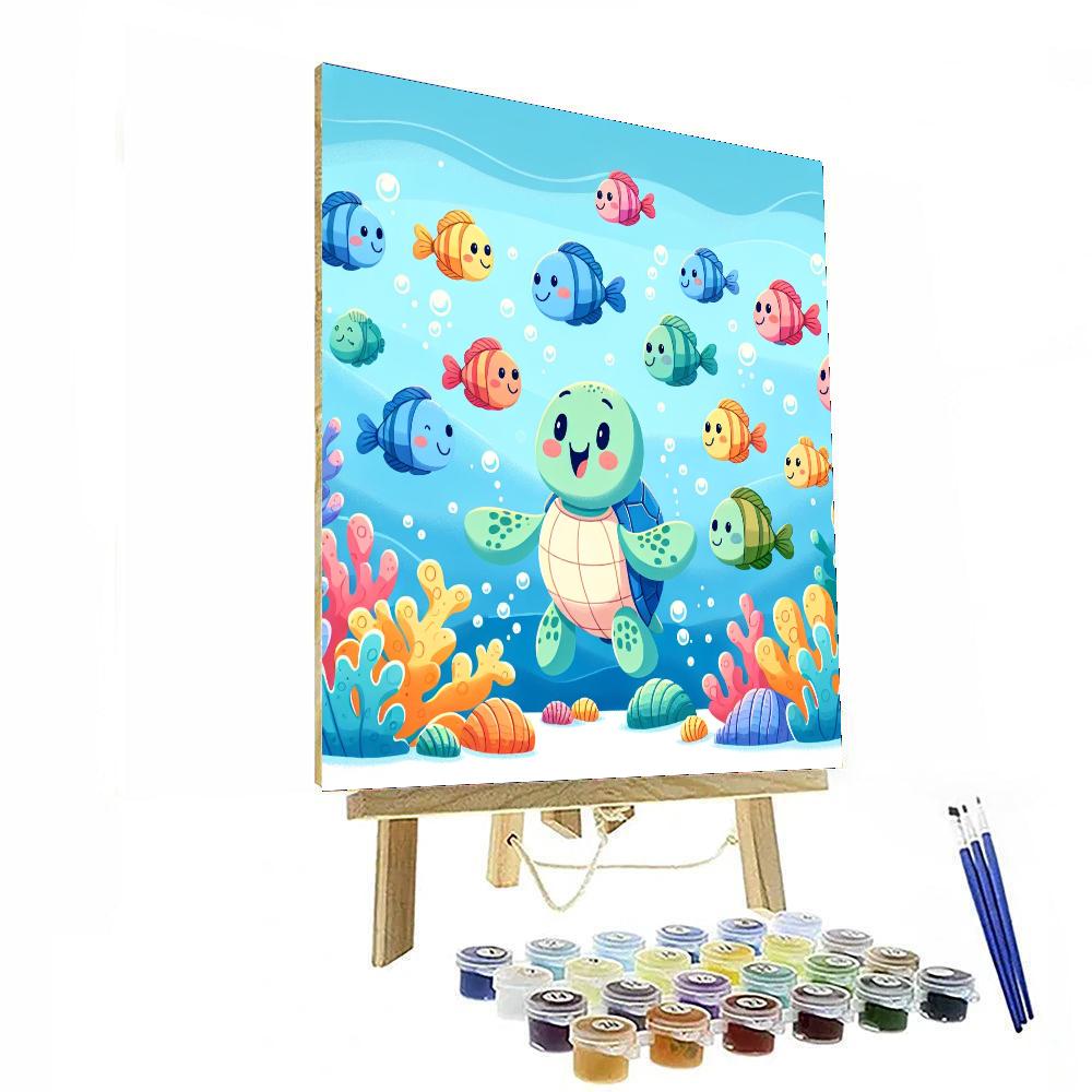 Exploring Underwater With Fish Friends DIY Paint By Numbers