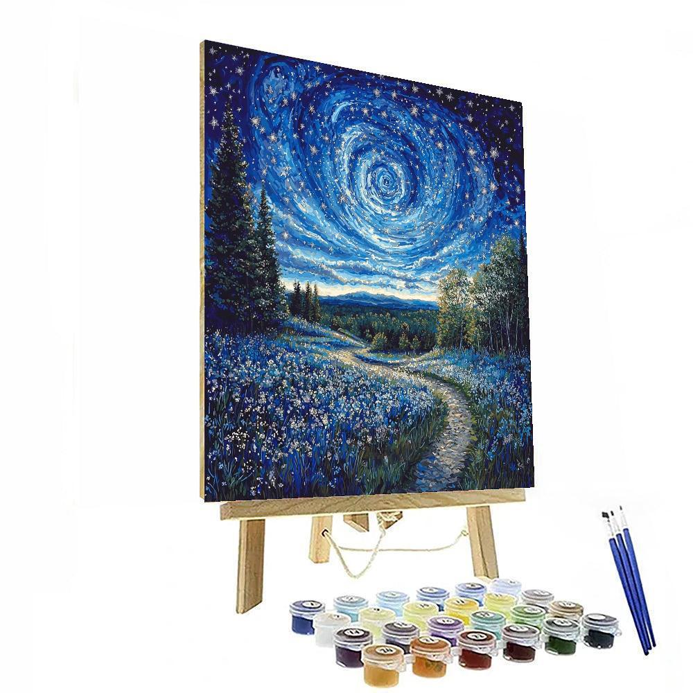 Utagawa Hiroshige Inspired Celestial Harmony Of Stars  Painting By Numbers Kit