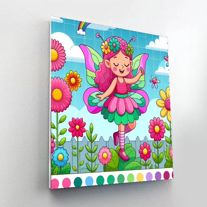 Happy Garden Fairy DIY Paint By Numbers