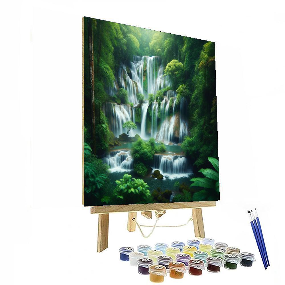 Majestic Waterfall Reverie Paint By Color