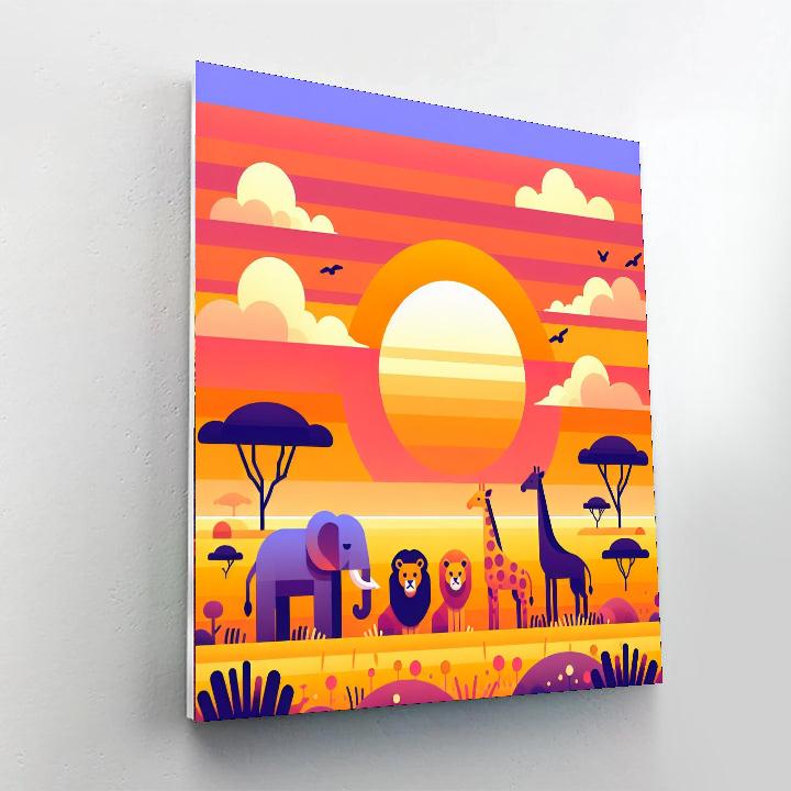 Safari Sunrise Surprise Paint By Color
