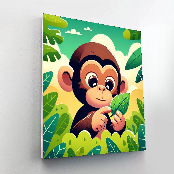 Clever Chimpanzee Paint By Numbers Art