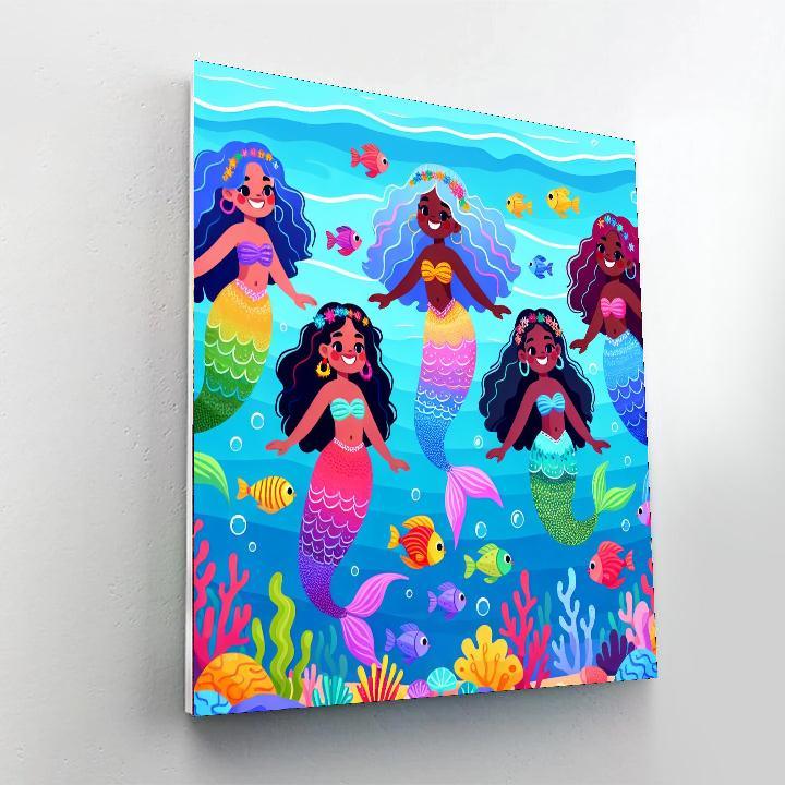 Colorful Mermaid Lagoon Paint By Numbers Kits