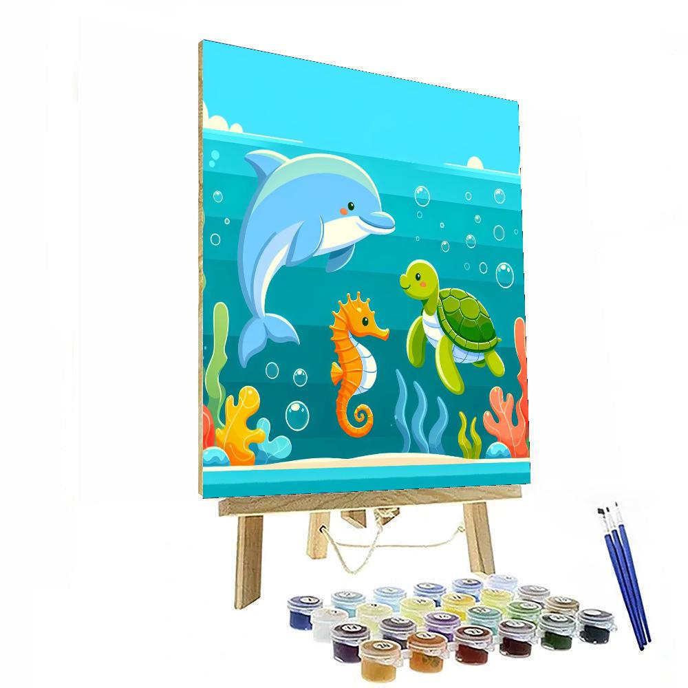 Marine Life Exploration Number Painting