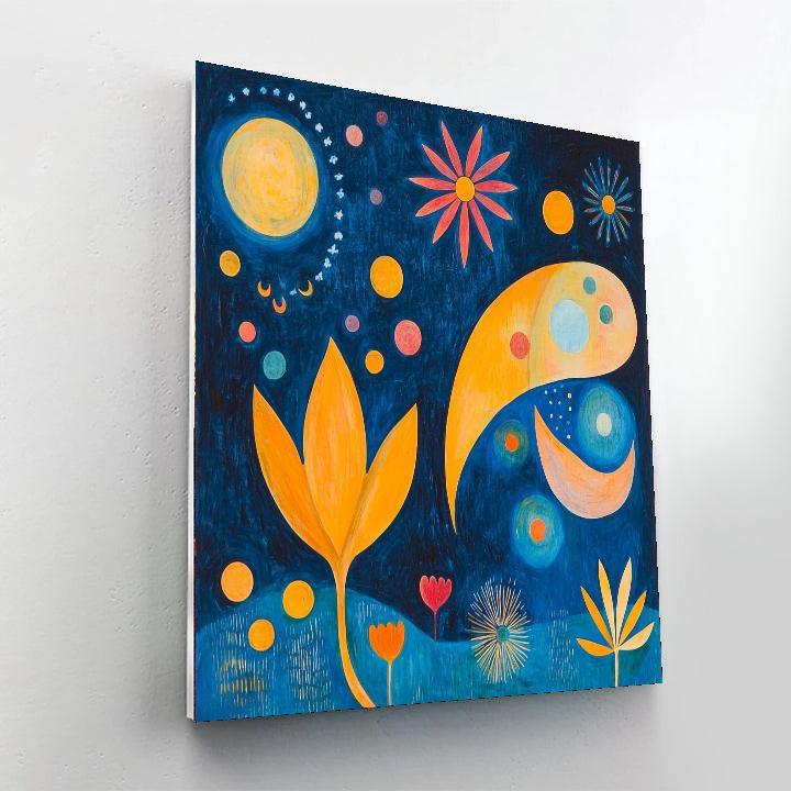 Joan Miró Inspired Surreal Radiance  Numbered Painting Kits