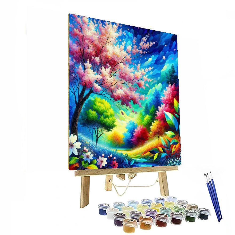 Serenade Of Spring Blossoms Numbered Painting Kits