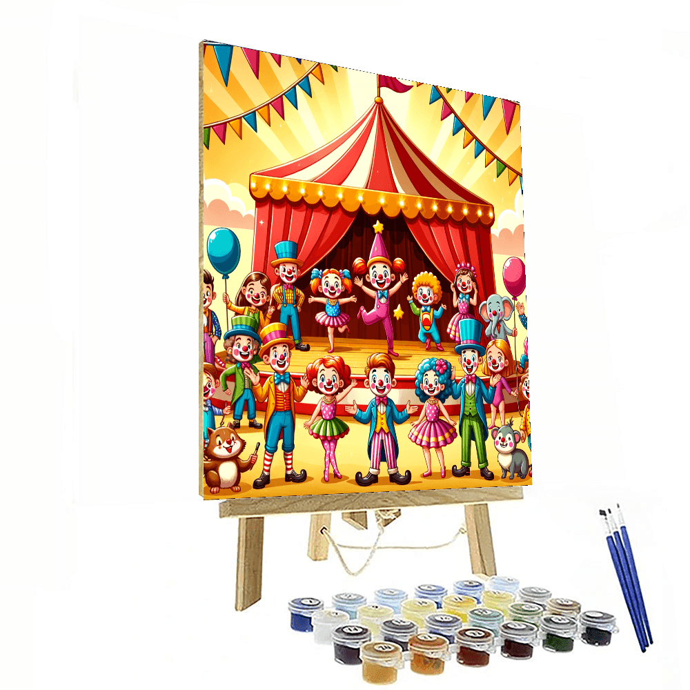 Joyful Circus Show Painting By Numbers Kit