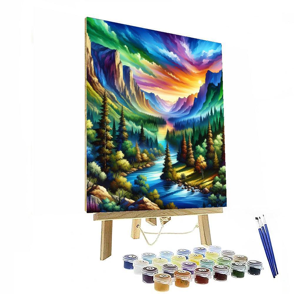 Majestic Wilderness Dreamscape Number Painting