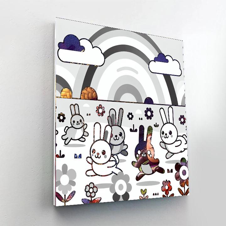 Rabbit’s Rainbow Realm Paint By Numbers