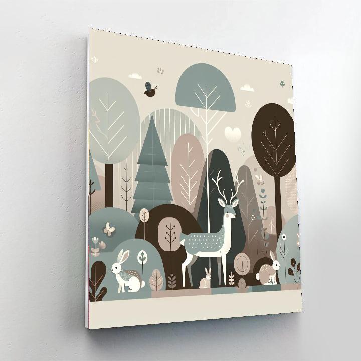 Gentle Woodland Gatherings Paint By Color