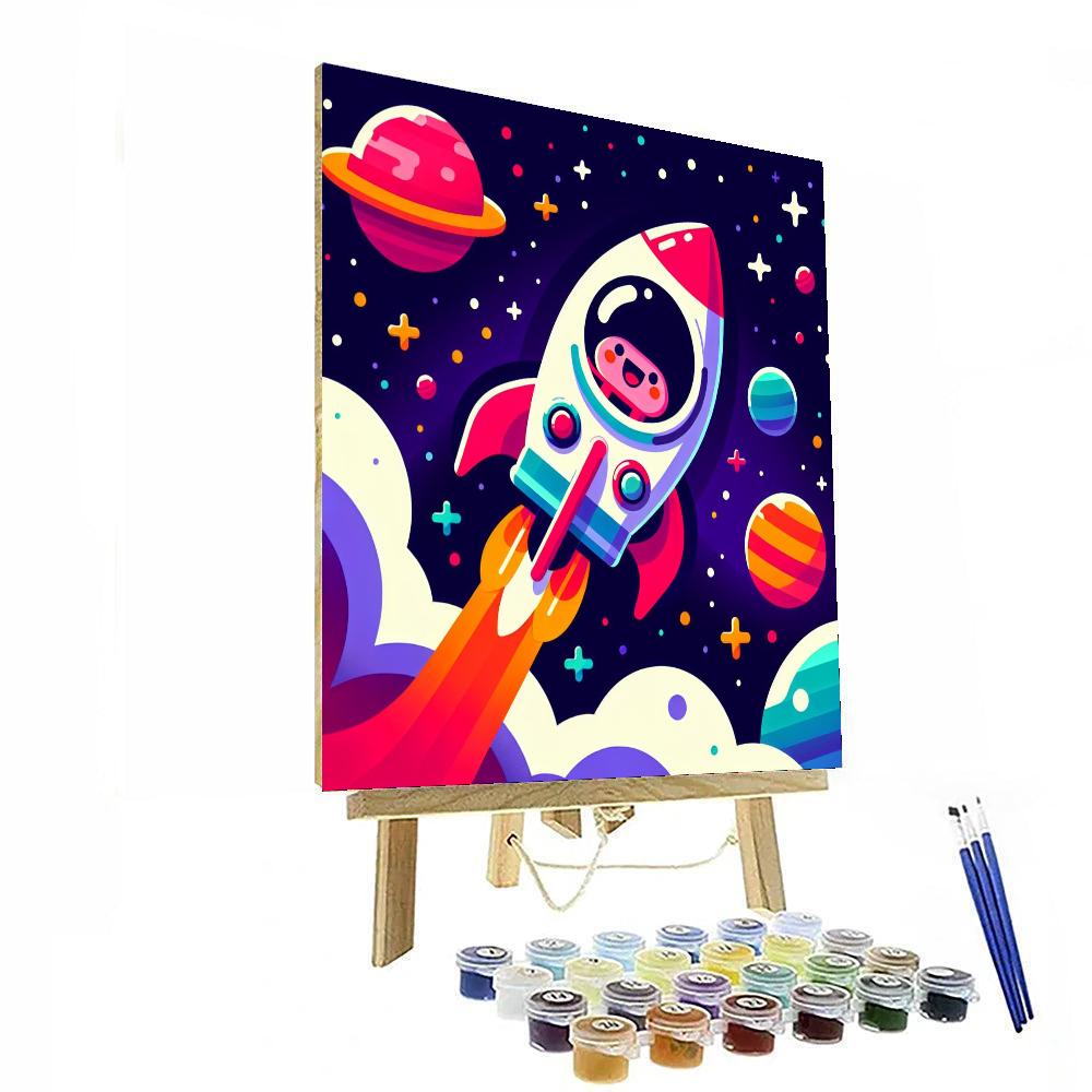 Space Explorer's Galactic Journey Paint By Number