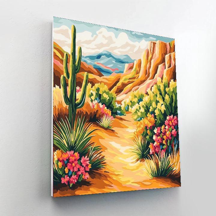Georgia O'Keeffe Inspired Golden Desert Dreams  Paint By Numbers