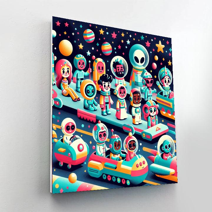 Galactic Space Parade Painting By Numbers Kit