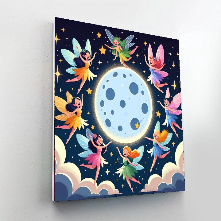 Mystical Night Fairies Painting Number Kit