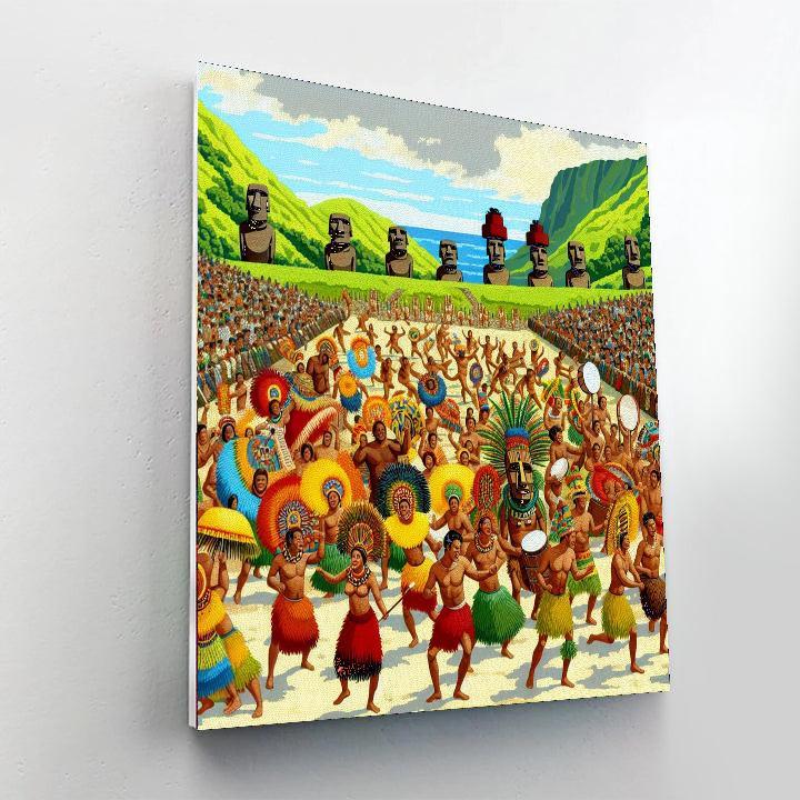 Rapa Nui Tapati Festival - Chile Paint By Numbers Art