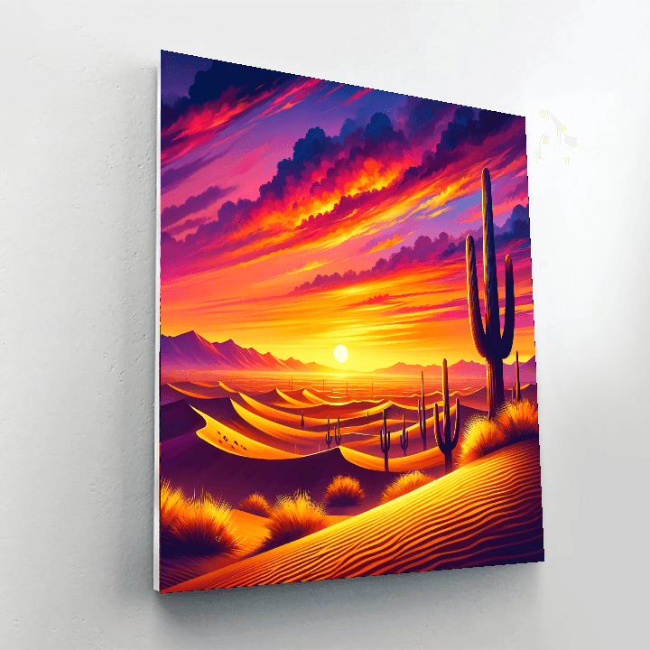 Majestic Desert Sunset Paint By Number