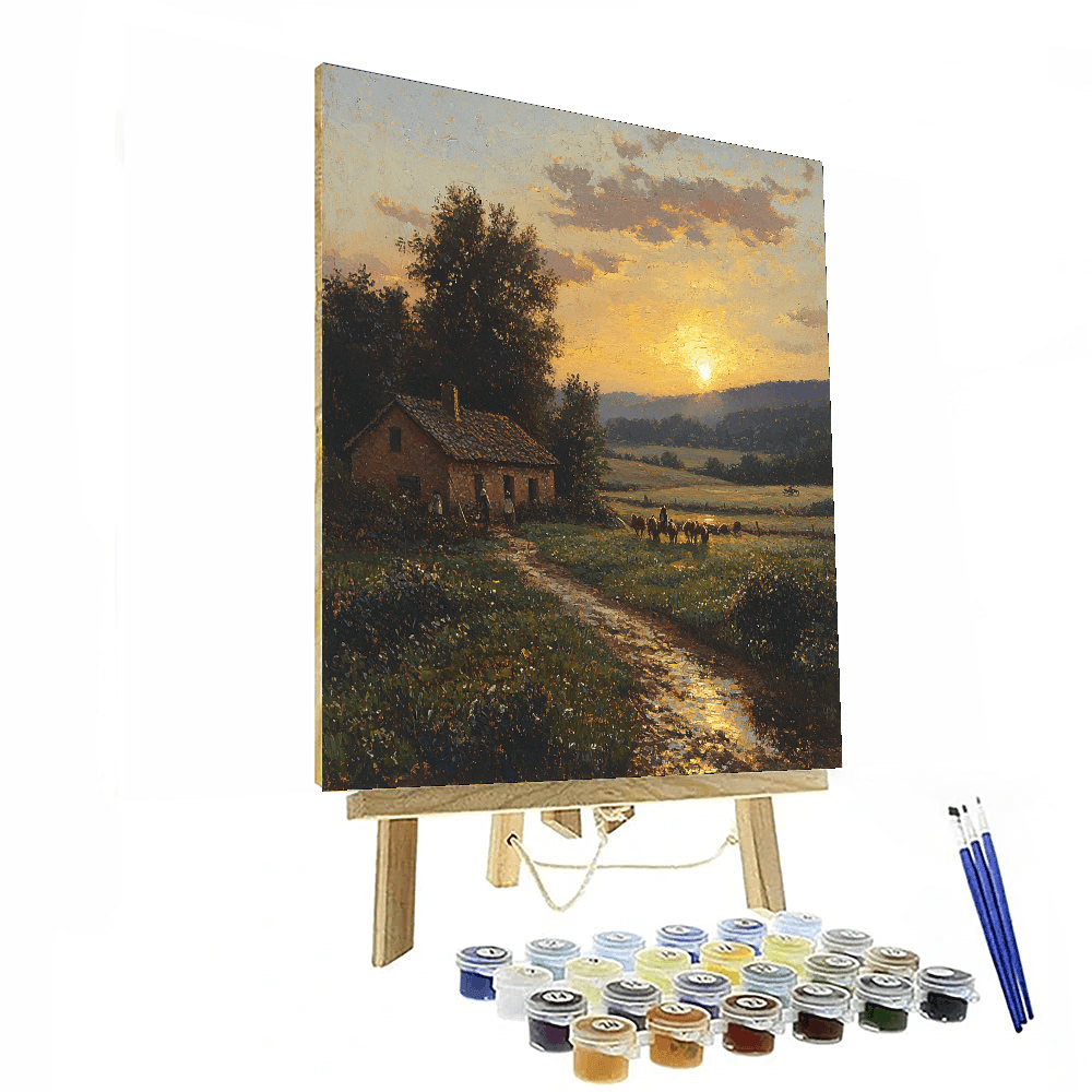 Jean-François Millet Inspired Rustic Tranquility - DIY Painting By Numbers Kit