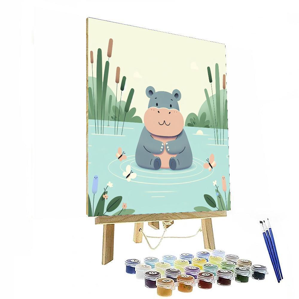 Gentle Hippo Haven Paint By Color