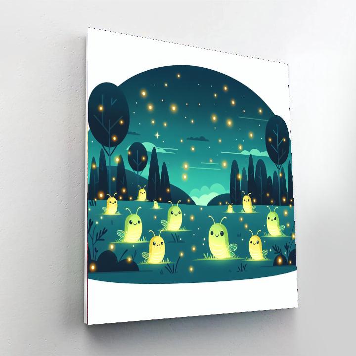 Festival Of Fireflies Paint By Numbers Art