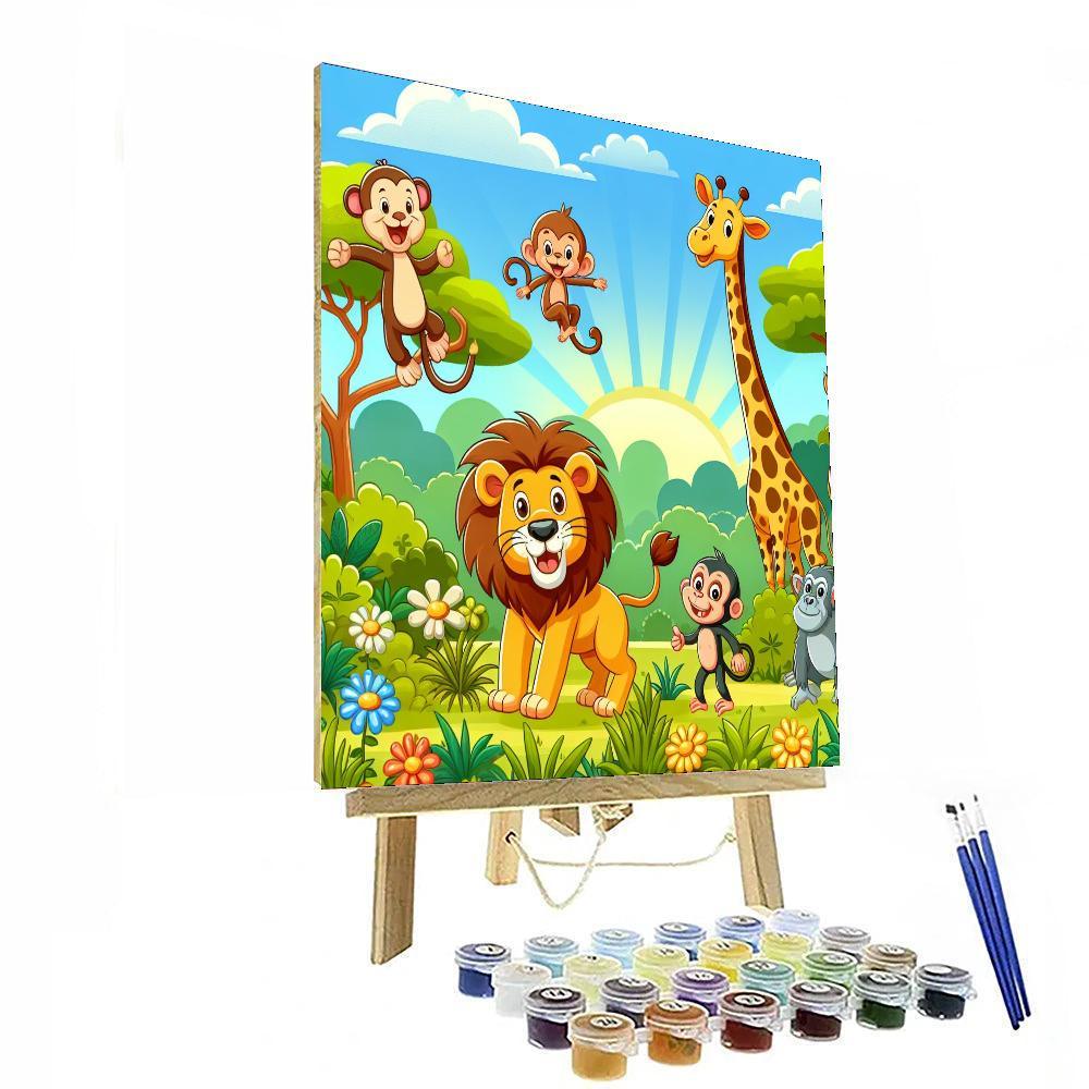 Silly Safari Animals Number Painting