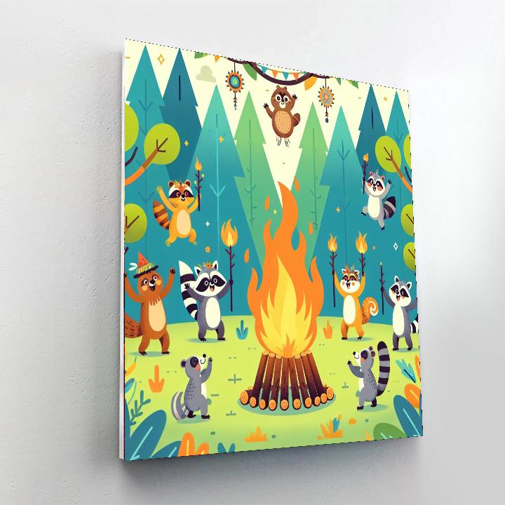 Joyful Forest Festival Painting Number Kit