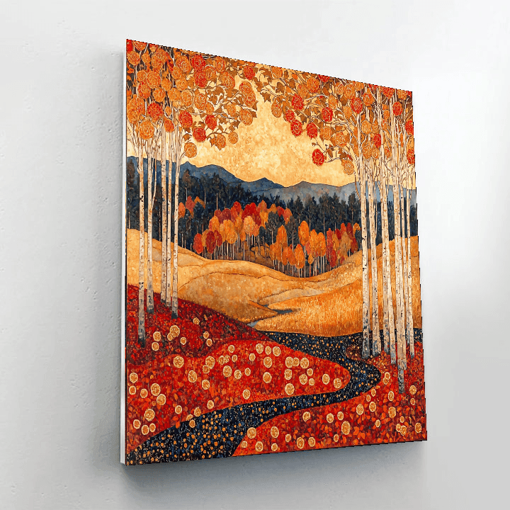 Gustav Klimt Inspired The Magic Of Autumn  Paint By Numbers Art