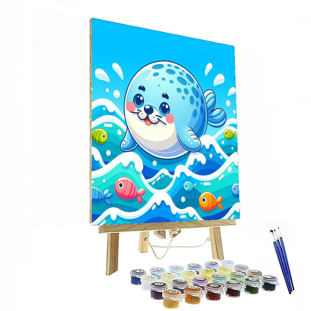Silly Seal's Ocean Frolic Painting Number Kit