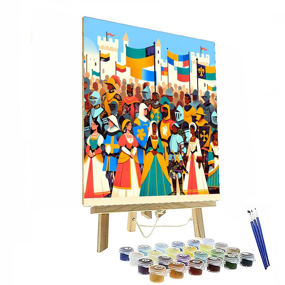 Merry Medieval Festivities Paint By Numbers Art