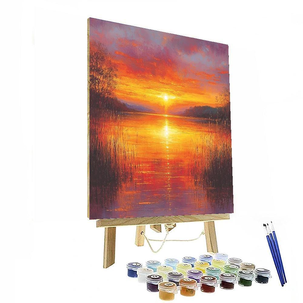 J.M.W. Turner Inspired Sunkissed Horizons  Paint By Numbers