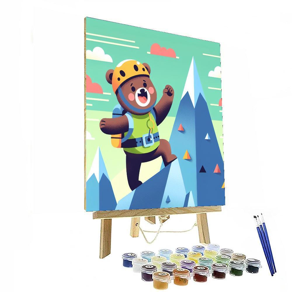 Mountain Climber Bear Painting By Numbers Kit