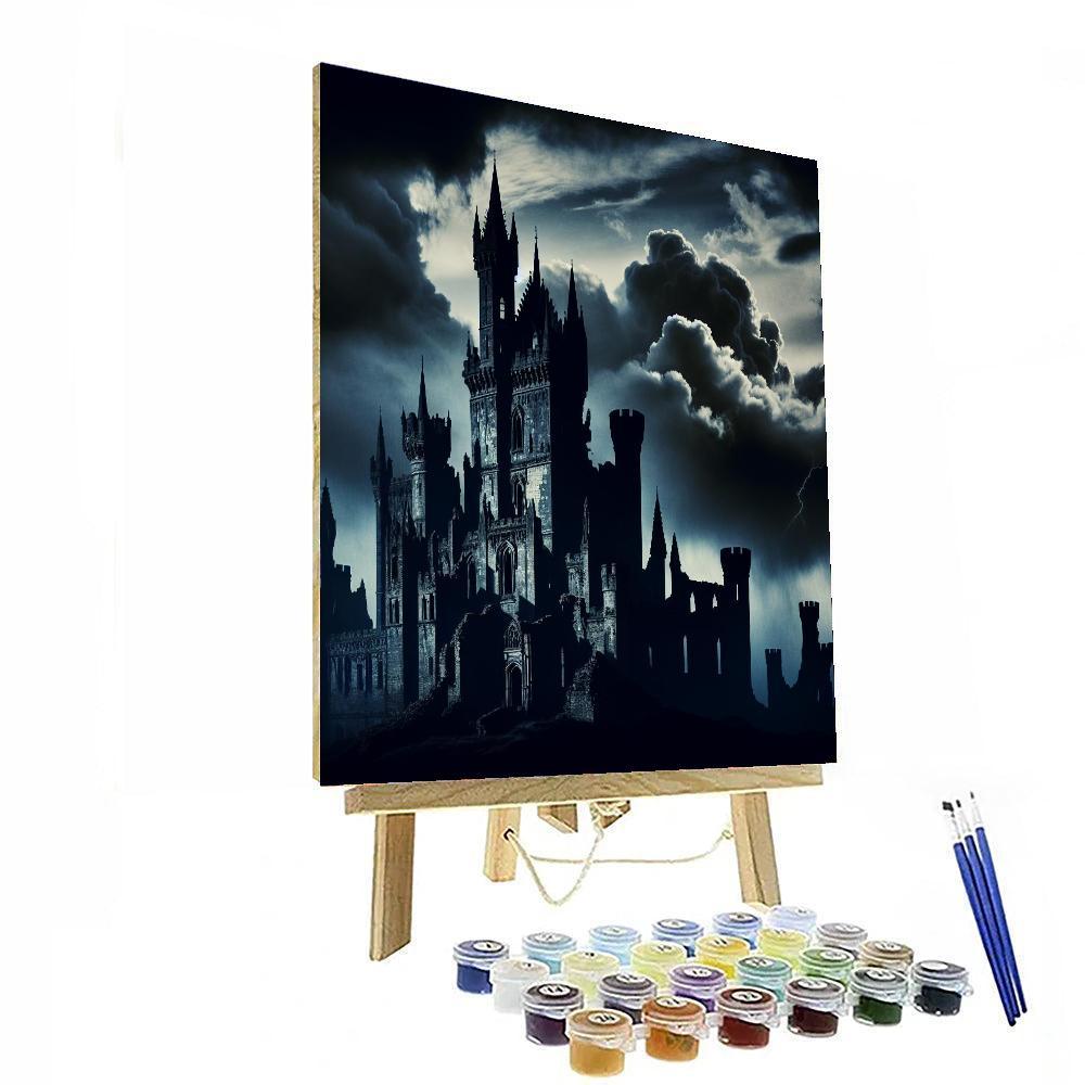 Gothic Castle Ruins Painting By Numbers Kit