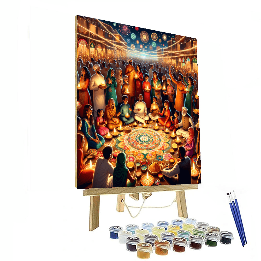 Diwali Festival Painting Number Kit