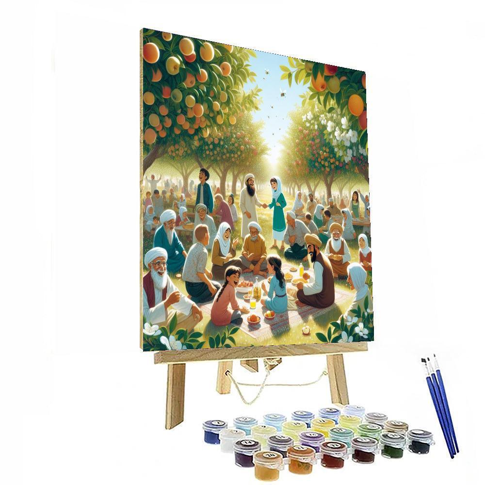 Sunny Orchard Gathering Numbered Painting Kits