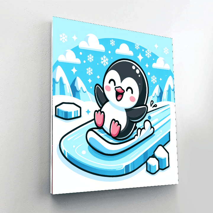 Bubbly Baby Penguin Paint By Numbers