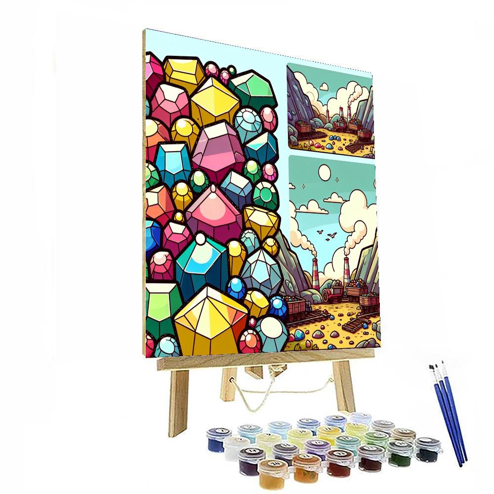 Glistening Gemstones Painting By Numbers Kit