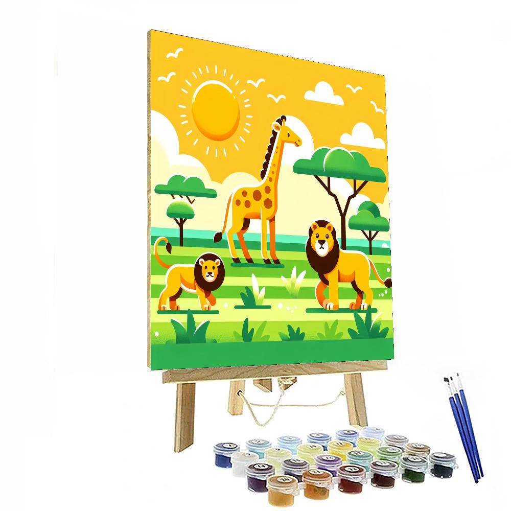 Sunny Safari Spree Numbered Painting Kits
