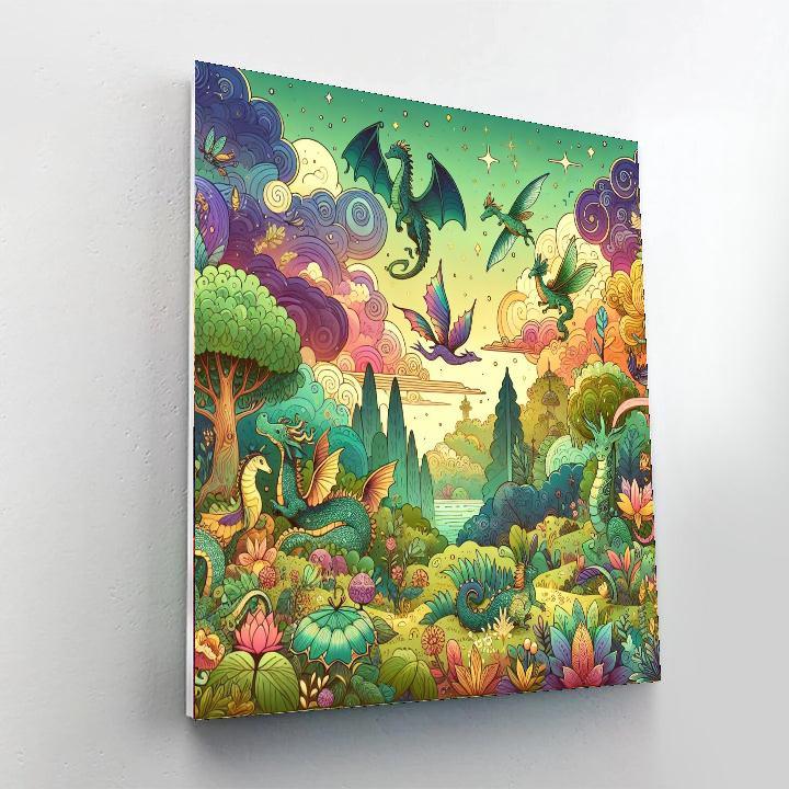 Mythical Creature Haven Paint By Numbers Art