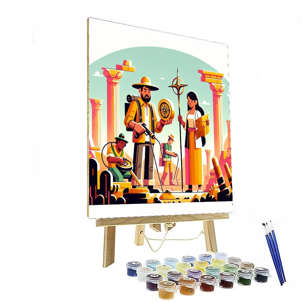Ancient Treasure Hunt Painting Number Kit