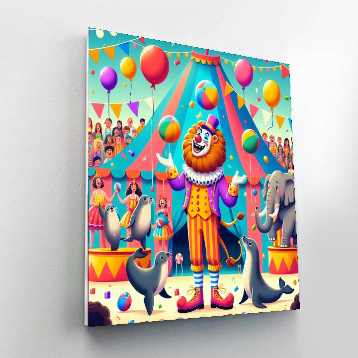 Funny Animal Circus Paint By Numbers