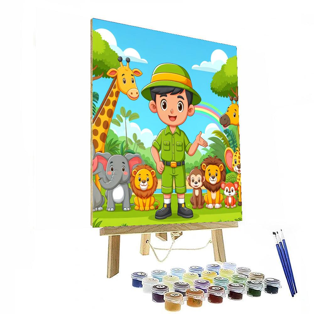 Zesty Zookeeper Paint By Numbers Art