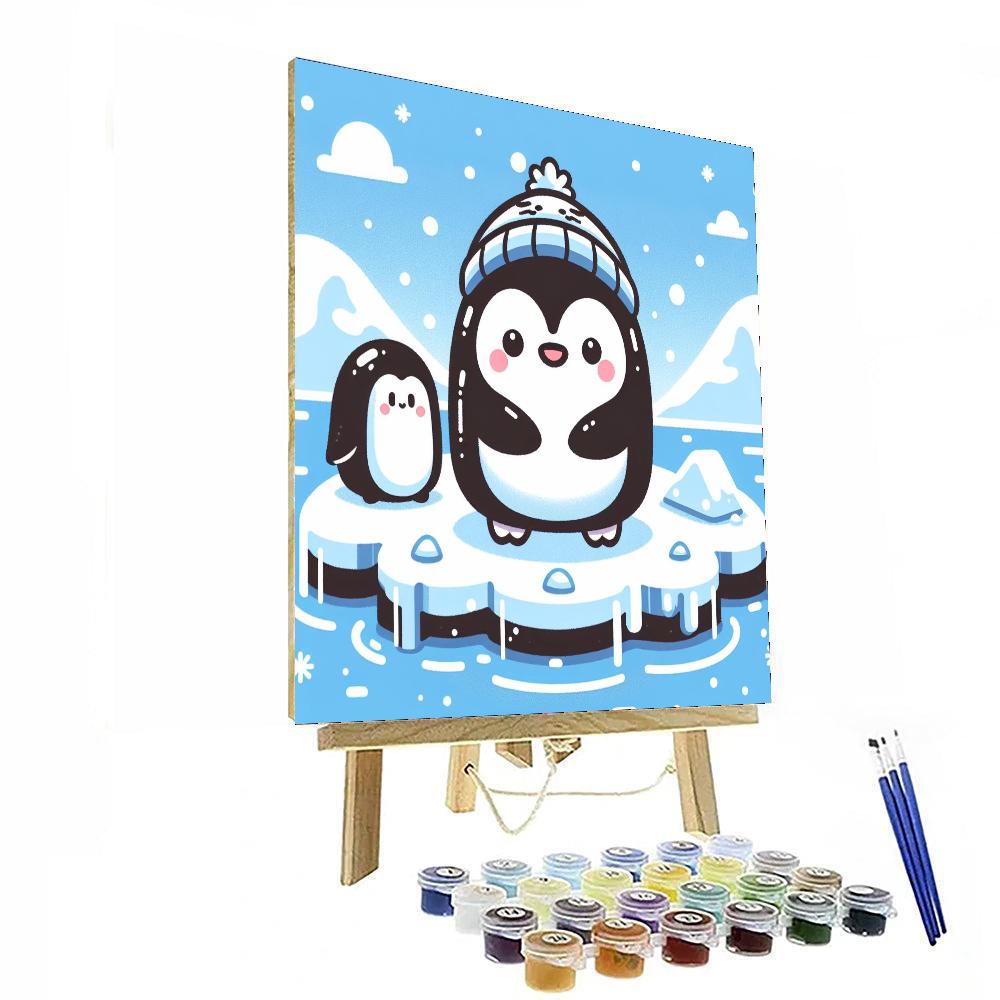 Proud Penguin Paint By Numbers Art