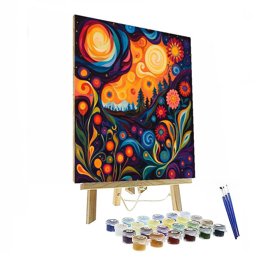 Alphonse Mucha Inspired Celestial Symphony Of Seasons  Paint By Numbers Kits