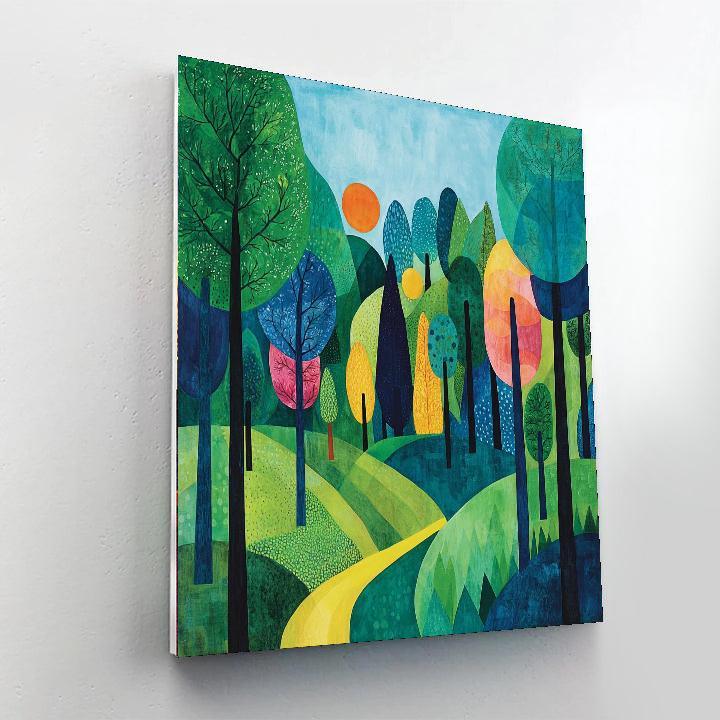 Paul Klee Inspired Abstract Forest Dreams  Paint By Numbers