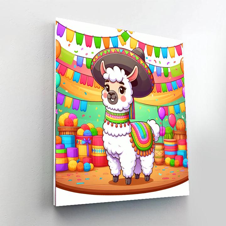 Llama’s Colorful Fiesta Day Paint By Numbers Kits