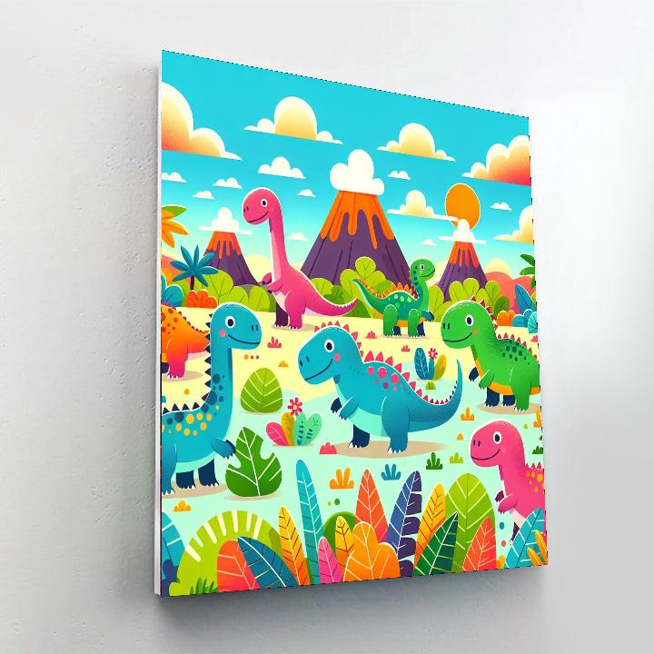 Daring Dino Days Painting Number Kit