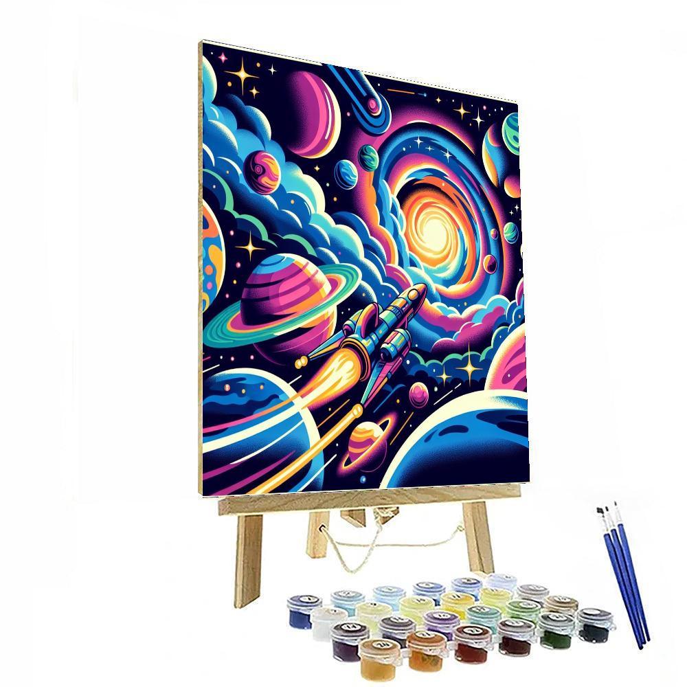 Galactic Voyage For Little Dreamers Numbered Painting Kits