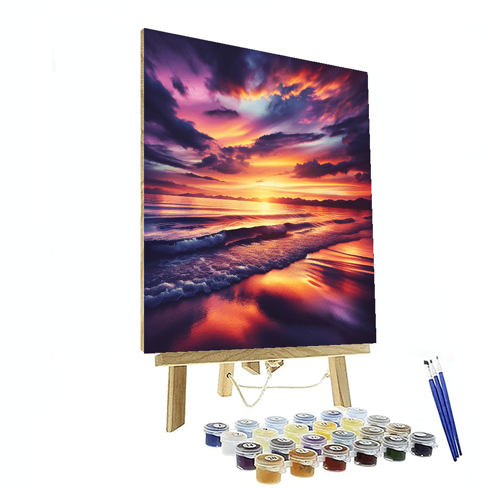 Breathtaking Ocean Sunset Paint By Numbers Art